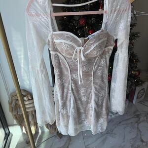 White lace fashion nova dress